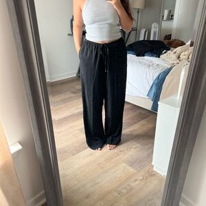 H&M Black Relaxed-Fit Trousers